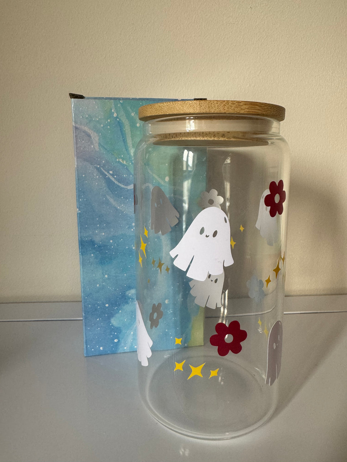 16oz Ghost glass tumbler