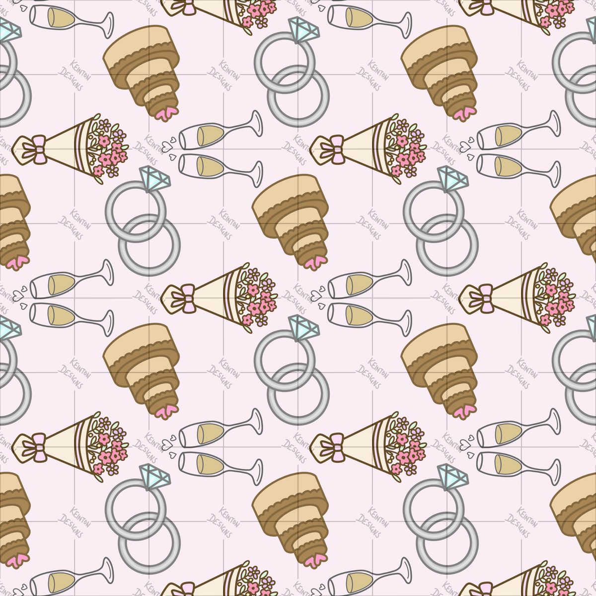 Wedding Seamless Pattern (PATTERN ONLY)