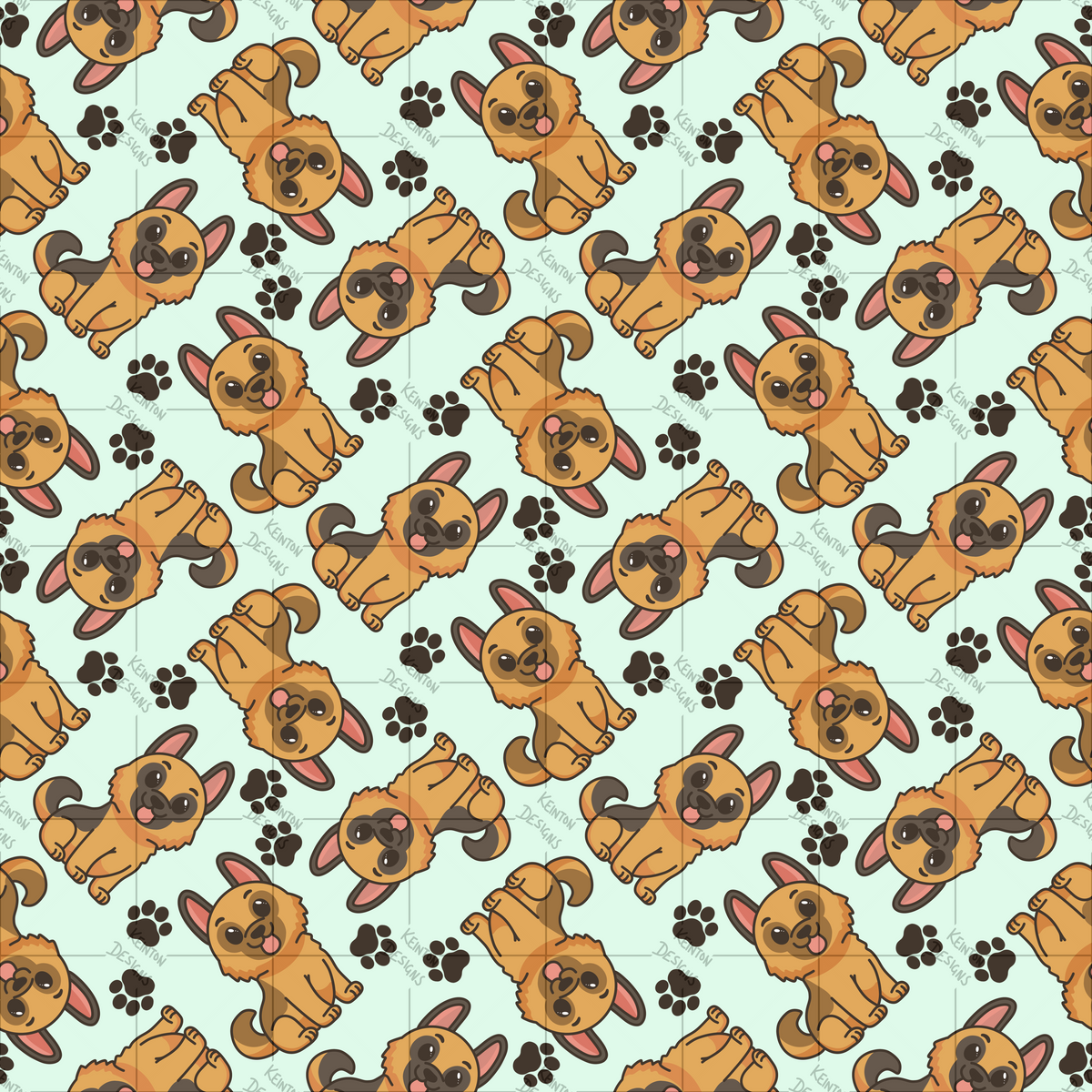 German Shepherd Seamless Pattern (PATTERN ONLY)