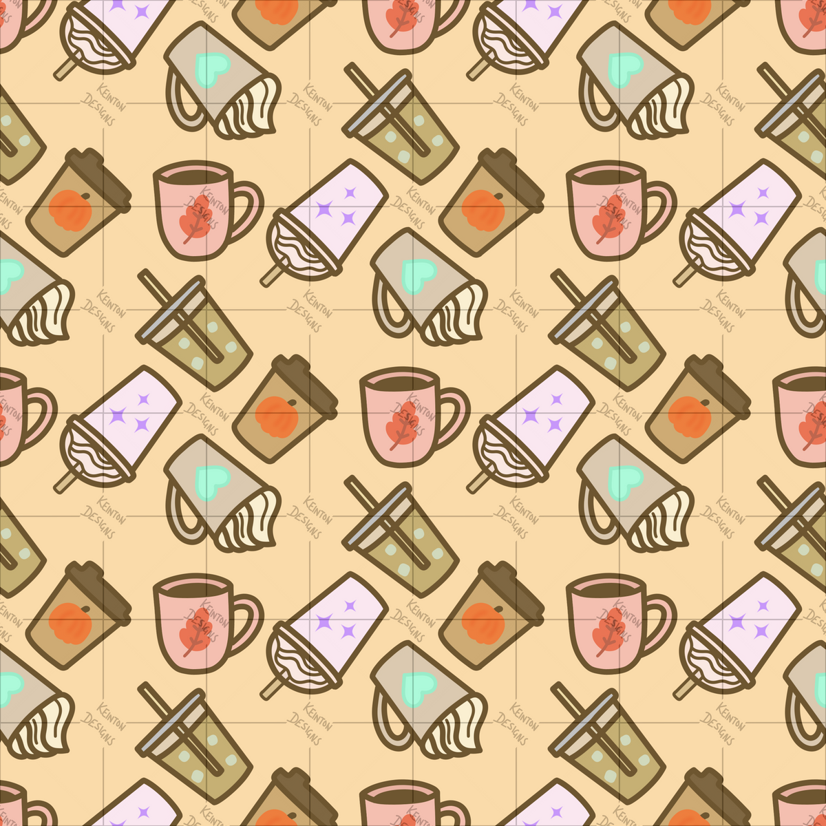 Coffee Seamless Pattern (PATTERN ONLY)