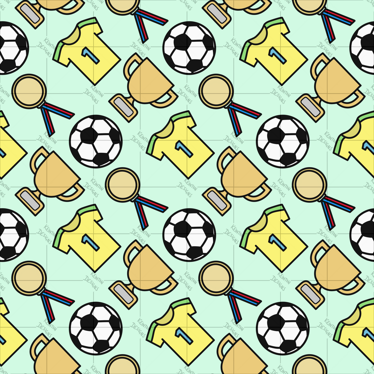 Football/Soccer Seamless Pattern (PATTERN ONLY)