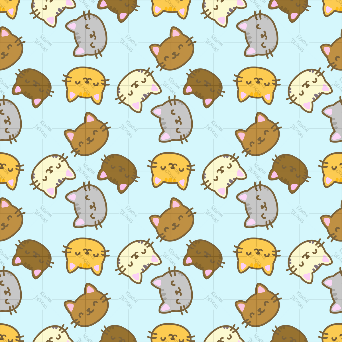 Cats Seamless Pattern (PATTERN ONLY)