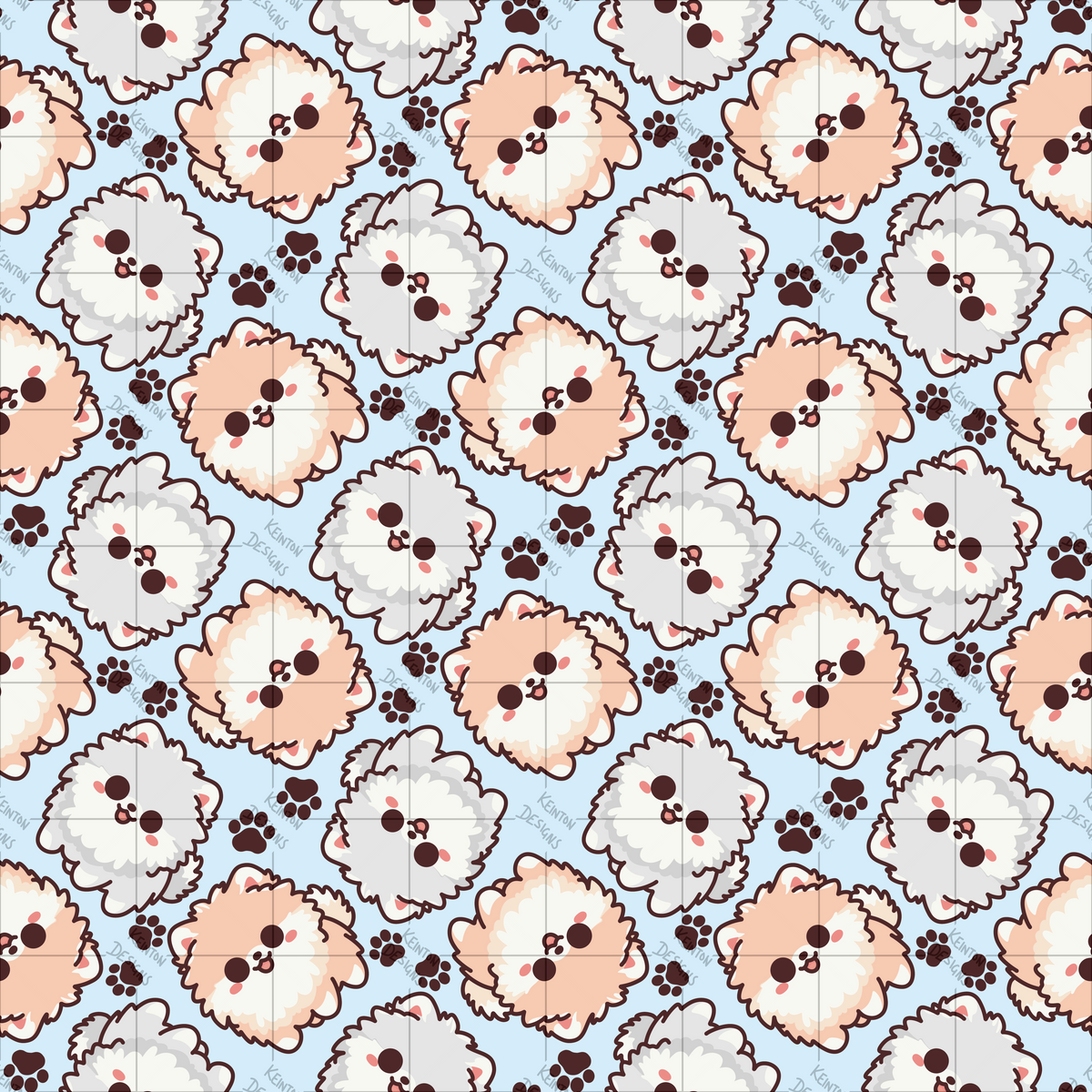 Pomeranian Seamless Pattern (PATTERN ONLY)