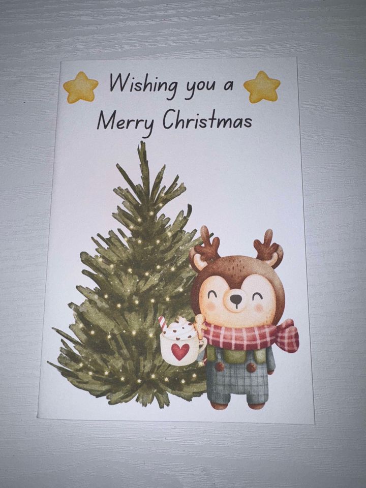 Cosy Reindeer Christmas Card